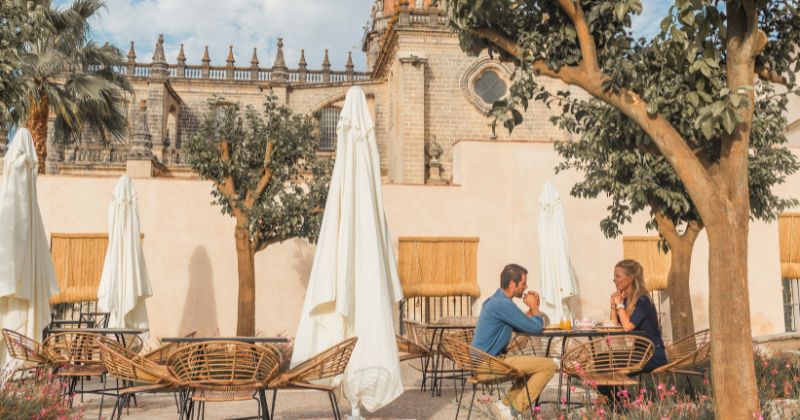Hotel Bodega Tio Pepe terrace, credit Hotel Bodega Tio Pepe