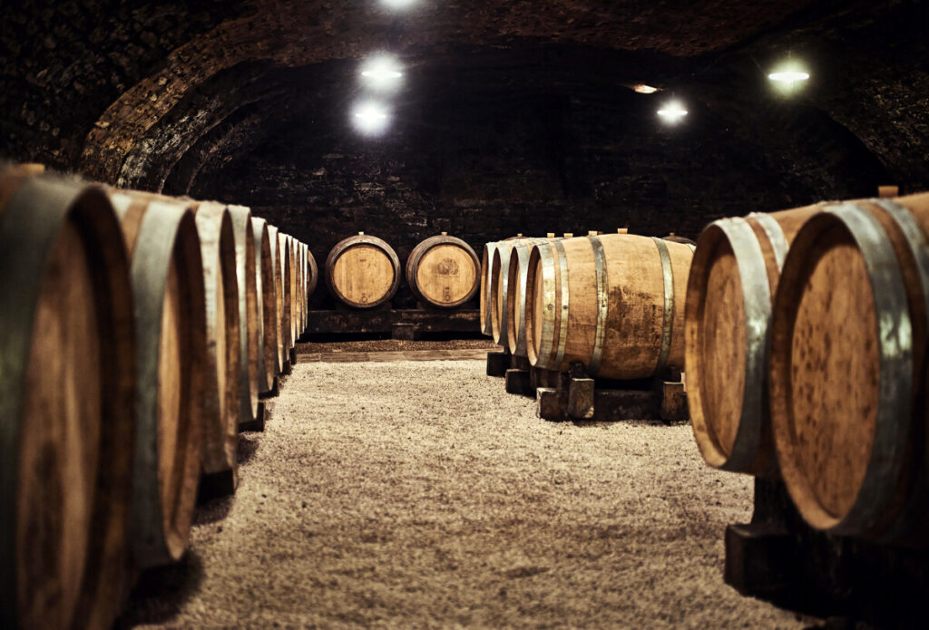 Barrels found within the cellar of one of the best Burgundy wineries