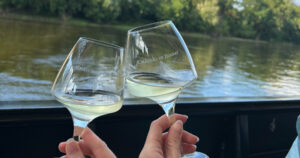 White wine in Saumur