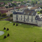Chateau d'Étoges aerial view