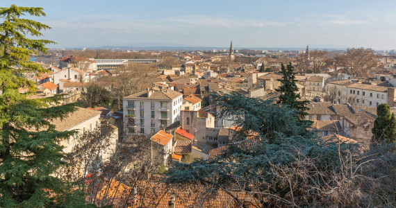 Culinary trips to France, View of the city of Avignon from Rocher des Doms