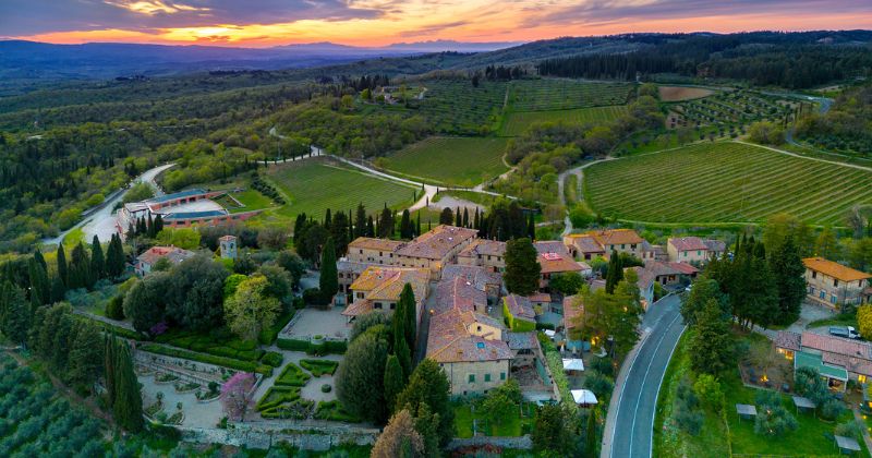 Castello di Fonterutoli wine tour views, credit Castello di Fonterutoli