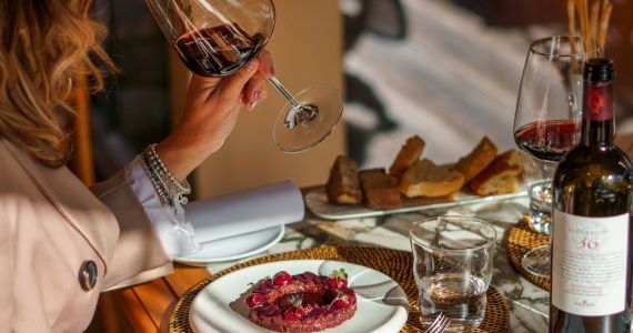 Osteria di Fonterutoli meal, credit Castello di Fonterutoli