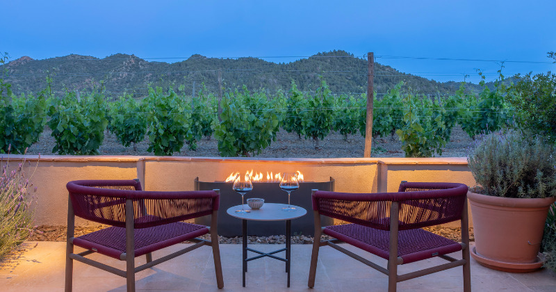 Gran Hotel Mas D'en Bruno, Garden Suite Terrace at Dusk View