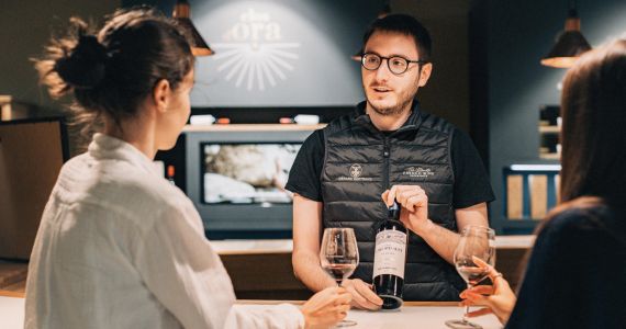 Wine tasting at Chateau L'Hospitalet, credit Sofiane Zaidi