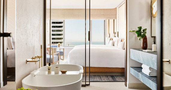 Hotel Arts Barcelona, landscape twin bathroom
