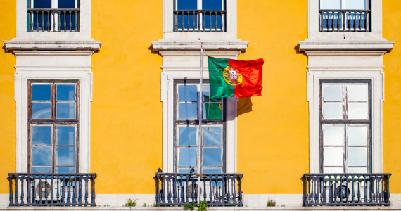 Lisbon colourful house