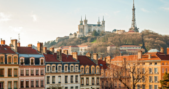Culinary trips to France, Lyon, France, facades and hilltop
