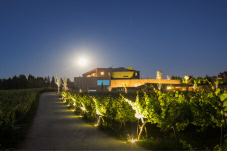 Monverde Wine Experience, hotel at night, credit Monverde Wine Experience Hotel