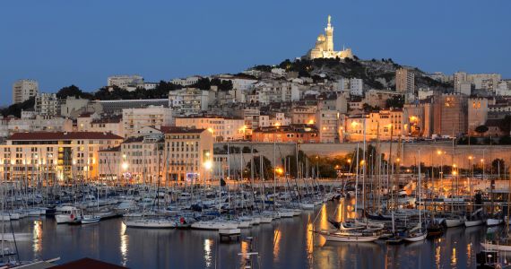 Luxury Marseille Wine Tasting Tour, Marseille Vieux Port at night