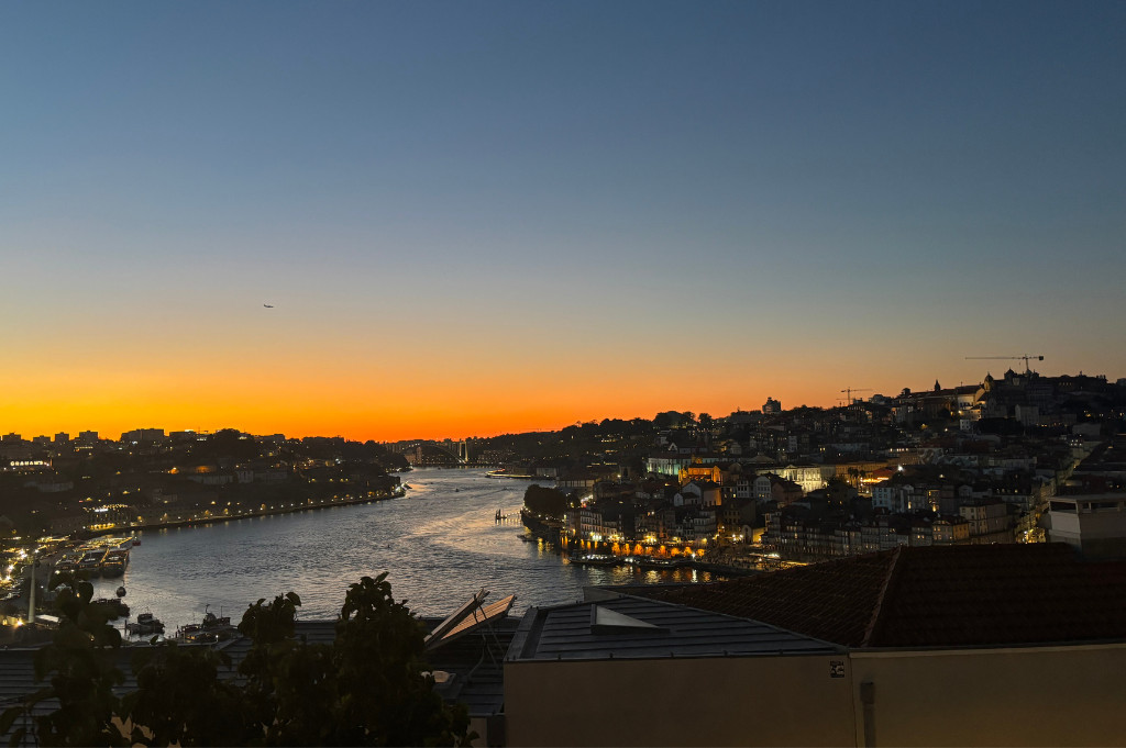 Porto at sunset in autumn