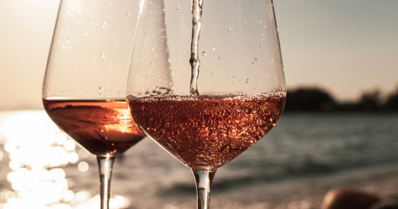 Rosé wine tasting, Cote d'Azur, France