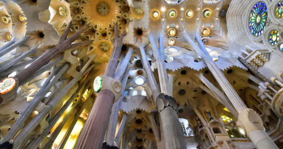 Interior of Sagrada Familia, Barcelona wine holidays