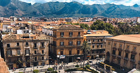 Square in Palermo, Sicily
