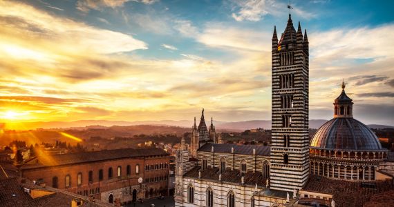 Sunset in Siena, Tuscany