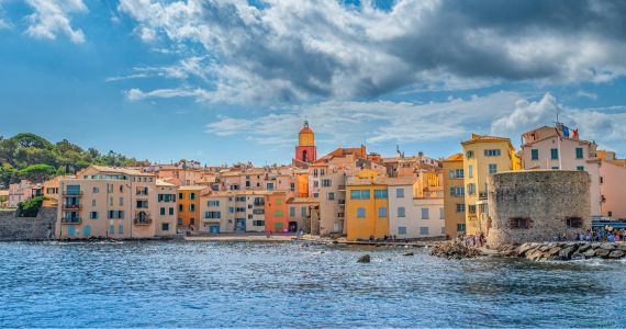 Saint-Tropez town views from the water, Cheval Blanc Saint-Tropez break