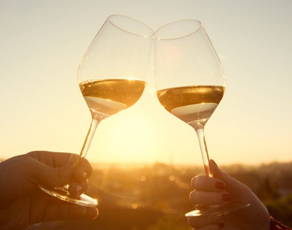 Wine tasting, glasses clinking Wine tasting, glasses clinking