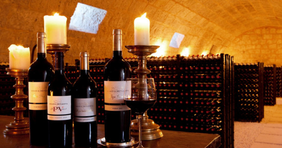 Wines in cellar, Abadia Retuerta